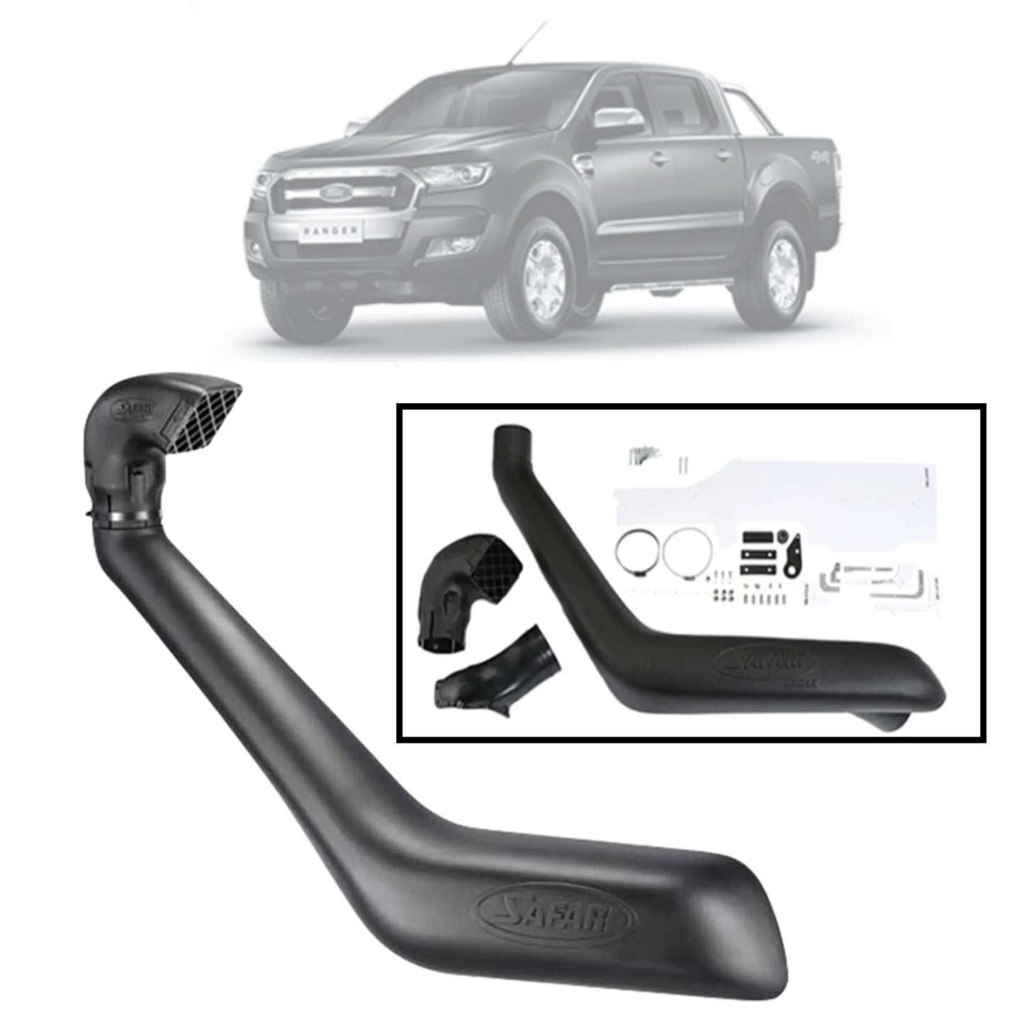Safari Snorkel V-Spec Ford Everest (07/2015 - on), Ford Ranger (10/2018 - 05/2022)