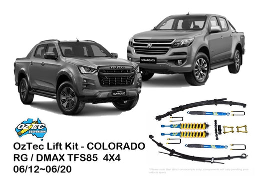 OZTEC Lift Kit for Holden Colorado RG / Isuzu D-Max TFS85 4X4 (06/12-06/20)