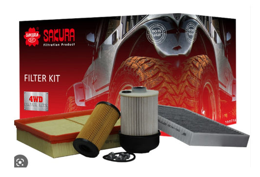 Sakura 4WD Filter Kit for Nissan Navara NP300 2015- 2023 Diesel K-18310