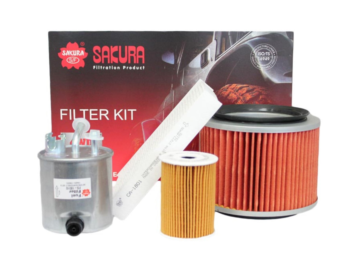 Sakura 4WD Filter Kit for Nissan Patrol GU Y61 ZD30 2007-onwards K-18240