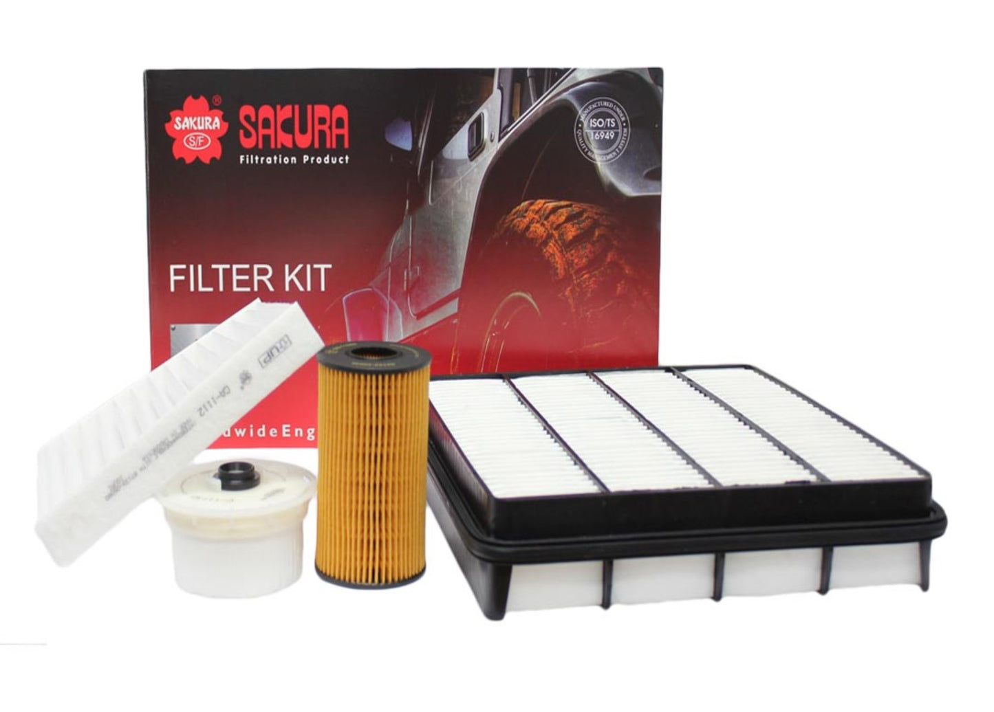 Sakura 4WD Filter Kit for Toyota Landcruiser VDJ200 2007- 2021 K-11072