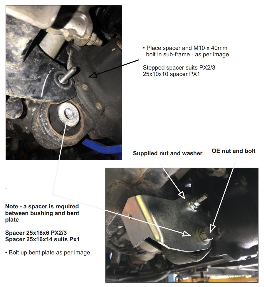 SuperPro front differential drop kit for Mazda BT-50 UP & UR & Ford Ranger PXI & PXII (2011-onwards)