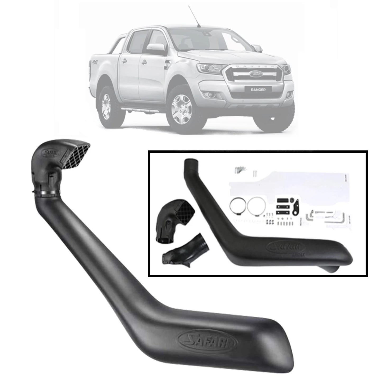 Safari Snorkel V-SPEC for Ranger PX Wildtrack/XLT (01/2011 - 01/2015) SS980HF