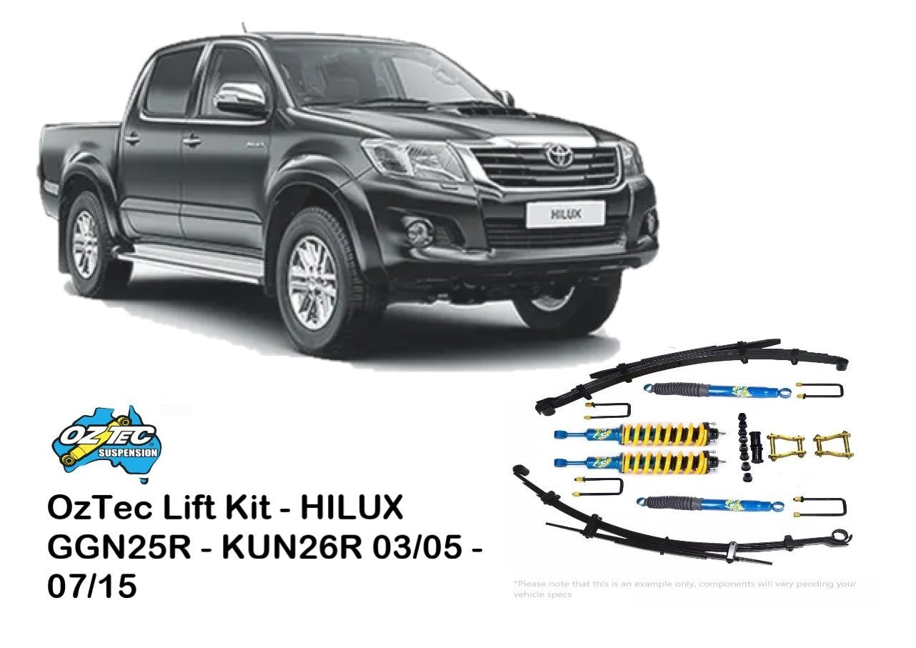 OZTEC Lift Kit for Toyota HiLux GGN25R - KUN26R 03/05 - 07/15