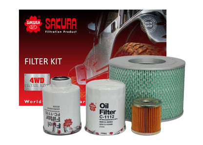 Sakura Filter Kit to suit Toyota Landcruiser 70 Series 1HZ 1HD 1990~2007 K-11030