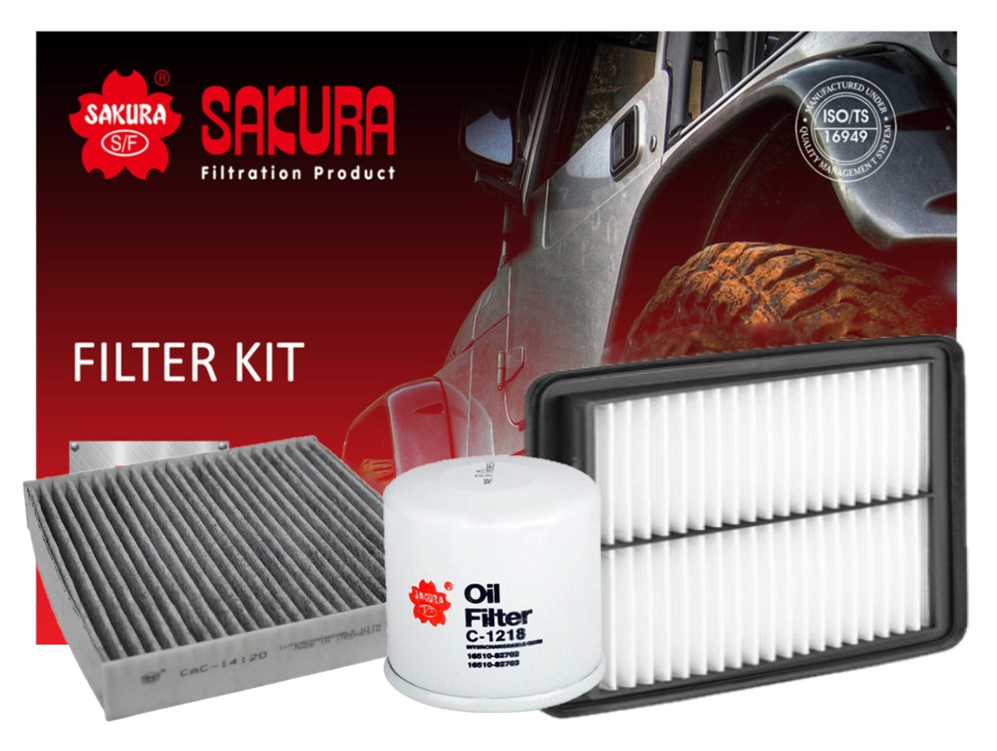 Sakura service filter kit for Suzuki JIMNY JB74 2018- current